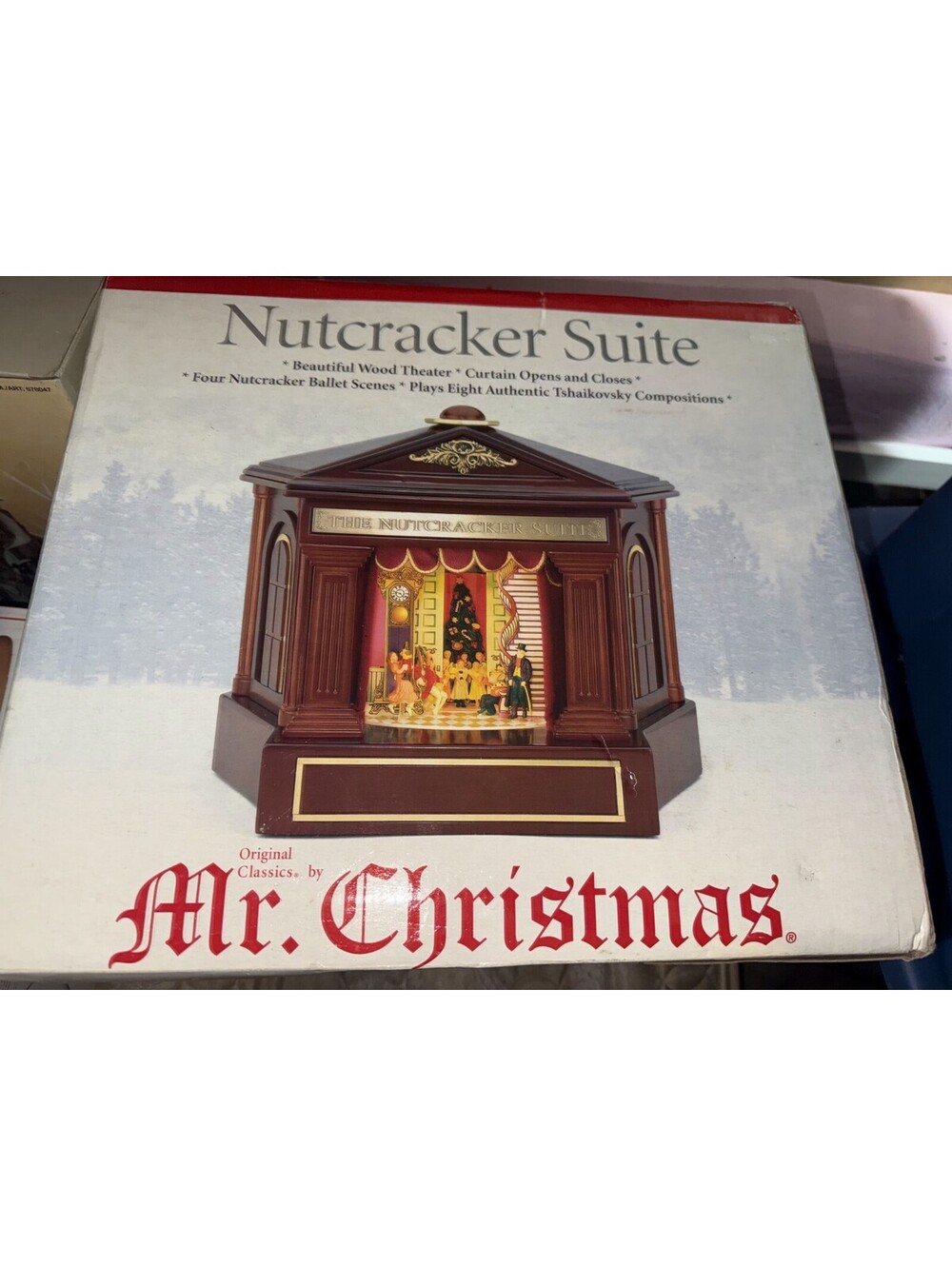 Mr Christmas Gold Label Nutcracker Suite Animated Musical Theater Wood 79453